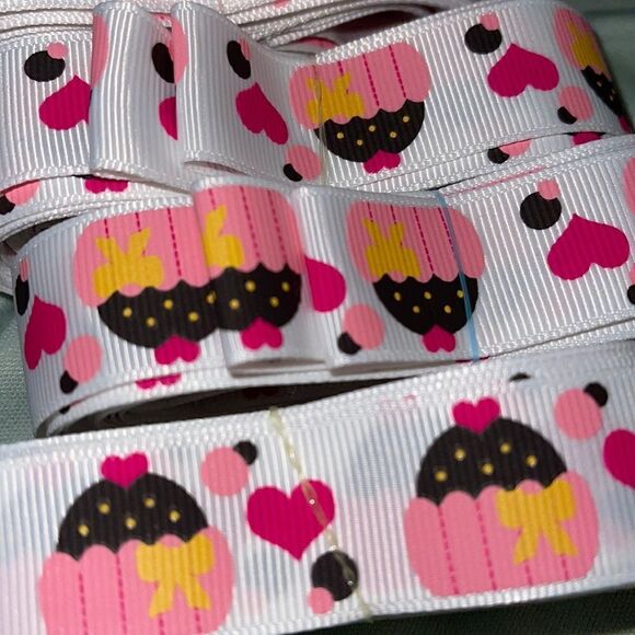 Grosgrain Ribbon 7/8” 5 yards 5/$20 hair bows shipping supplies cupcakes hearts - Picture 5 of 5